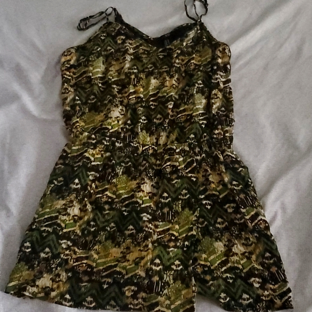 Tribal print romper